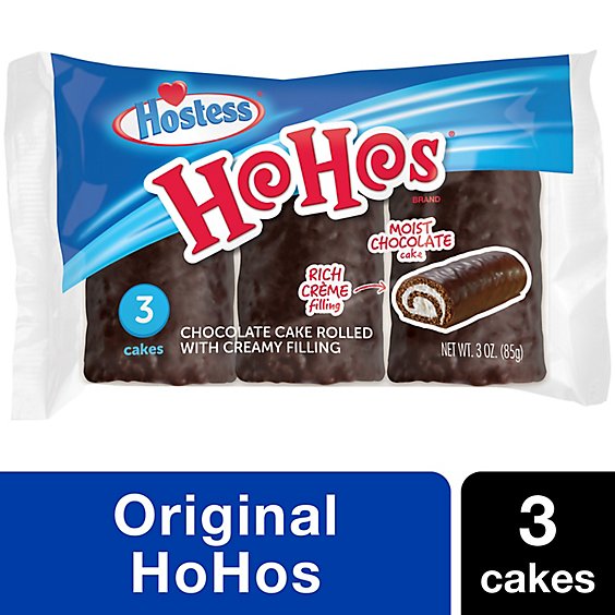 Hostess Hohos Rolled Chocolate Cake With Creamy Filling - 3 Hostess Hohos Rolled Chocolate Cake With Creamy Filling - 3