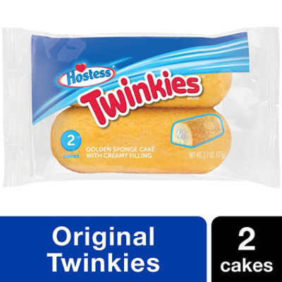 Hostess Twinkies Golden Sponge Snack Cake With Creamy Filling - 2 Count