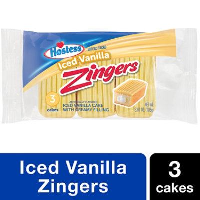 Hostess Iced Vanilla Artificially Flavored Zingers  - 3.81 Oz