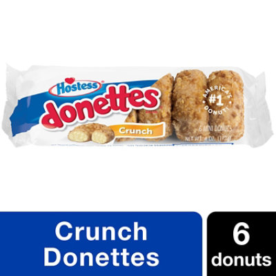 Hostess Donettes Donuts Mini Crunch 6 Count - 4 Oz - Image 2