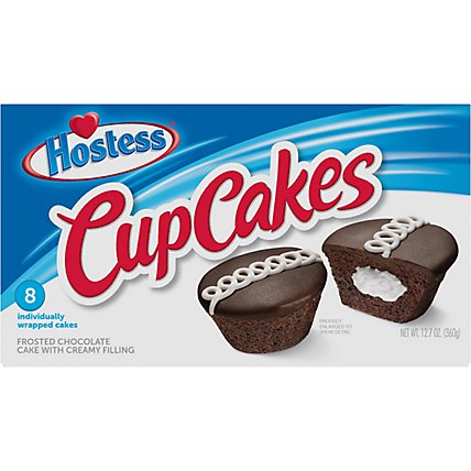 Hostess Cupcakes Creamy Filling  Chocolate Cake8 Count - 12.7 Oz - Image 1