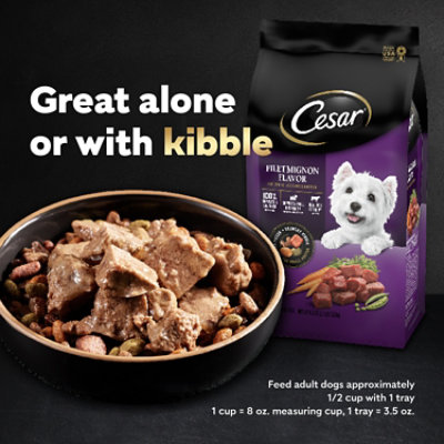 Cesar Loaf & Topper In Sauce Rotisserie Chicken Flavor with Bacon & Cheese Wet Dog Food - 3.5 Oz - Image 2