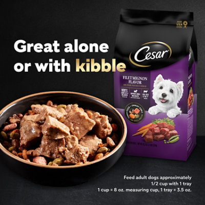 Cesar Loaf & Topper in Sauce Angus Beef Flavor with Bacon & Cheese Soft Wet Dog Food - 3.5 Oz - Image 2