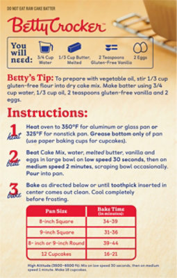 Betty Crocker Cake Mix Gluten Free Yellow - 15 Oz - Image 6