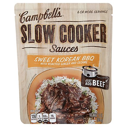 Campbells Sauces Slow Cooker Sweet Korean BBQ Pouch - 13 Oz - Image 1