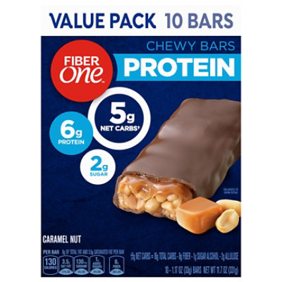 Fiber One Protein Chewy Bars Caramel Nut Value Pack - 10-1.17 Oz - Image 1