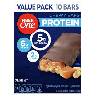 Fiber One Protein Chewy Bars Caramel Nut Value Pack - 10-1.17 Oz