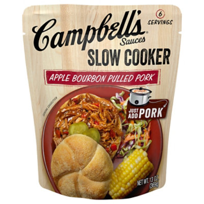 Campbells Sauces Slow Cooker Apple Bourbon Pulled Pork Pouch - 13 Oz - Image 3