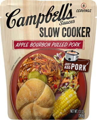 Campbells Sauces Slow Cooker Apple Bourbon Pulled Pork Pouch 13 Oz acmemarkets