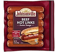 Johnsonville Sausage Smoked Hot Links Beef 6 Links - 12 Oz