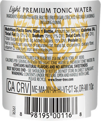 Fever-Tree Tonic Water Naturally Light - 4-6.8 Fl. Oz. - Image 2