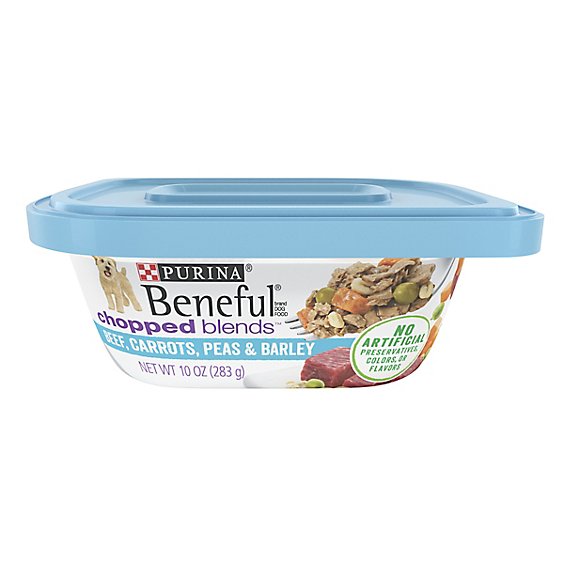 Beneful Chopped Blends With Beef, Carrots, Peas & Barley Wet Dog Food Tubs Beneful Chopped Blends With Beef, Carrots, Peas & Barley Wet Dog Food Tubs