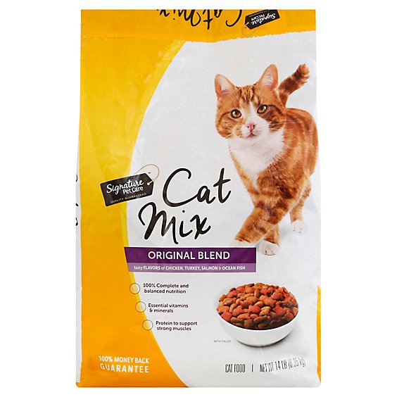 Signature Pet Care Cat Food Dry Mix Original Blend - 14 Lb