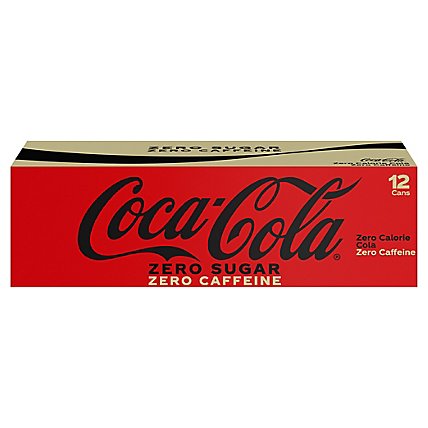 Coca-Cola Soda Pop Zero Sugar Caffeine Free - 12-12 Fl. Oz. - Image 3