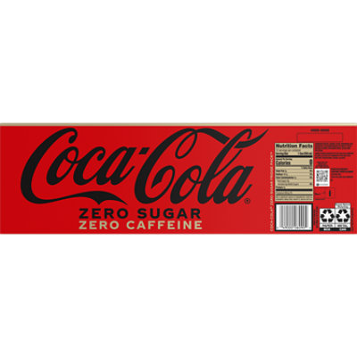 Coca-Cola Soda Pop Zero Sugar Caffeine Free - 12-12 Fl. Oz. - Albertsons