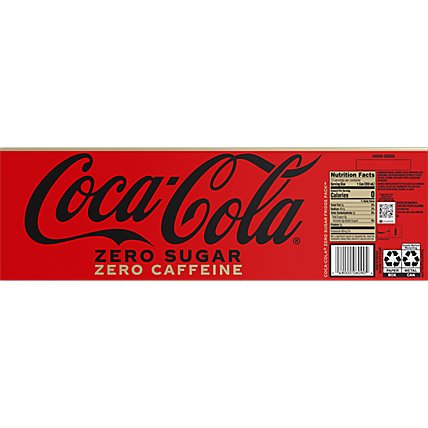 Coca-Cola Soda Pop Zero Sugar Caffeine Free - 12-12 Fl. Oz. - Image 6