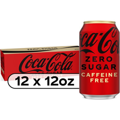 Coca-Cola Soda Pop Zero Sugar Caffeine Free - 12-12 Fl. Oz. - Image 2