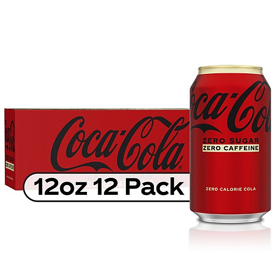 Coca-Cola Soda Pop Zero Sugar Caffeine Free - 12-12 Fl. Oz.
