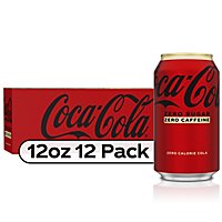 Coca-Cola Soda Pop Zero Sugar Caffeine Free - 12-12 Fl. Oz. - Image 1