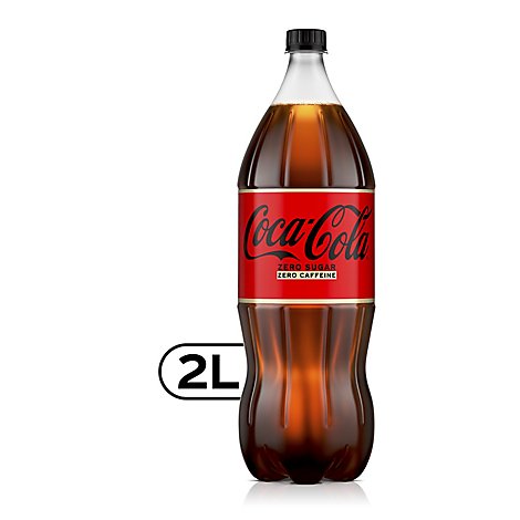 Coca-Cola Soda Pop Zero Sugar Caffeine Free - 2 Liter