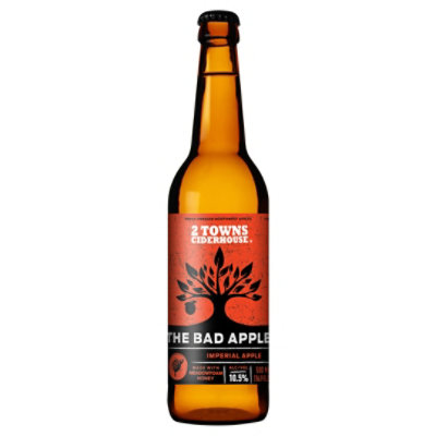 2 Towns Ciderhouse The Bad Apple Imperial Cider in Bottles - 16.9 Fl. Oz. - Image 3