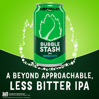 Hop Valley Bubble Stash IPA Craft Beer 6.2% ABV Cans - 6-12 Fl. Oz. - Image 5