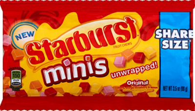 Starburst Fruit Chews Chewy Candy Original Minis Share Size Pack - 3.5 Oz - Image 2