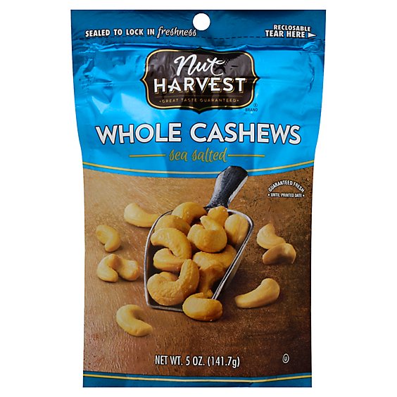 Nut Harvest Cashews Whole Sea Salted - 5 Oz