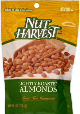 Nut Harvest Natural Almonds Lightly Roasted - 6 Oz - acmemarkets