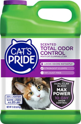 Cats Pride Cat Multi Clumping Litter Scented Total Odor Contol - 15 Lb - Image 2