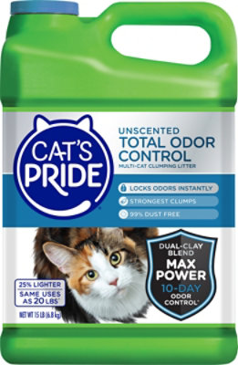 Cats Pride Cat Multi Clumping Litter Unscented Total Odor Control - 15 Lb - Image 2