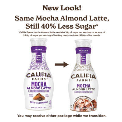 Califia Farms Mocha Cold Brew Coffee with Almond Milk - 48 Fl. Oz. - Image 3