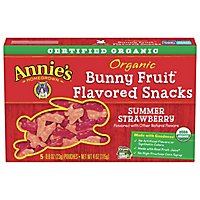 Annies Homegrown Organic Fruit Snacks Bunny Summer Strawberry - 5-0.8 Oz - Image 3