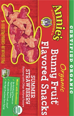 Annies Homegrown Organic Fruit Snacks Bunny Summer Strawberry - 5-0.8 Oz - Image 6