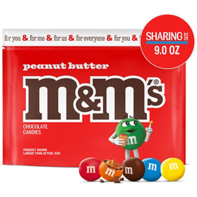 M&M'S Peanut Butter Milk Chocolate Candy Sharing Size In Resealable Bag - 9 Oz - Image 1