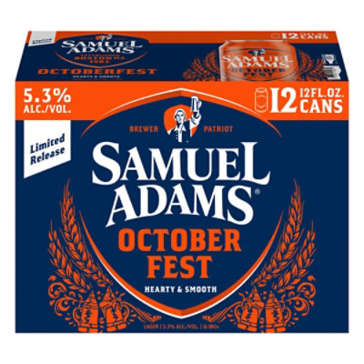 Samuel Adams Octoberfest Seasonal Beer Cans - 12-12 Fl. Oz - Image 3