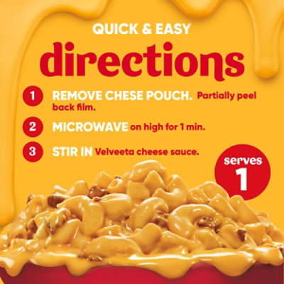 Velveeta Cheesy Bowls Ultimate Cheeseburger Mac Microwave Meal Tray - 9 Oz - Image 5