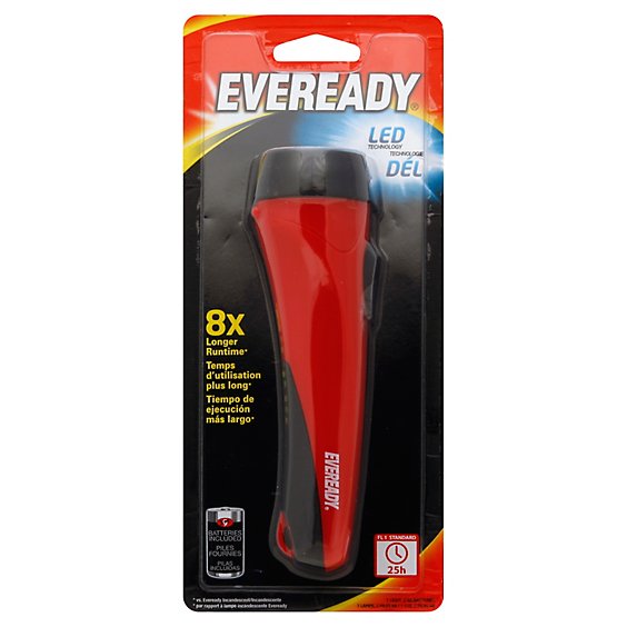 Eveready 2-AA Led Flashlight Red - Each