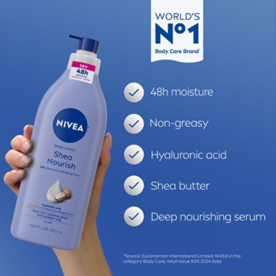 NIVEA Body Lotion Shea Daily Moisture - 16.9 Fl. Oz. - Image 3