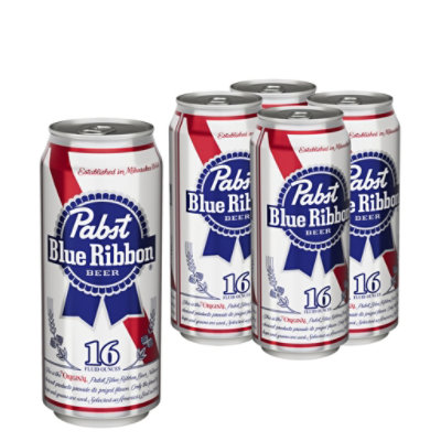 Pabst Blue Ribbon Beer In Cans - 4-16 Oz - Image 1