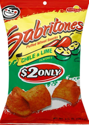 Sabritones Puffed Wheat Snacks Chile & Lime - 4.25 Oz - Image 2