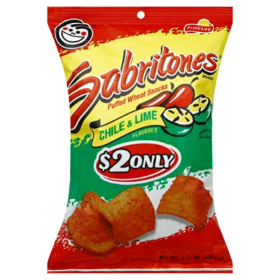 Sabritones Puffed Wheat Snacks Chile & Lime - 4.25 Oz - Image 1