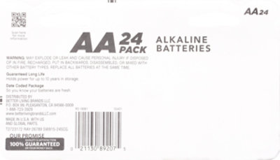 Signature SELECT Batteries Alkaline AA Guaranteed Long Lasting - 24 Count - Image 4