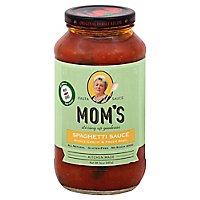 Moms Pasta Sauce Spaghetti Garlic & Basil Jar - 24 Oz - Image 1