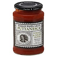 Cucina & Amore Pasta Sauce Italian Puttanesca Tomato & Sliced Olives Jar - 16.8 Oz - Image 1