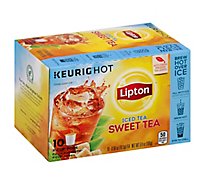 Lipton Keurig Hot Iced Tea Sweet K-Cup Pods - 10 Count