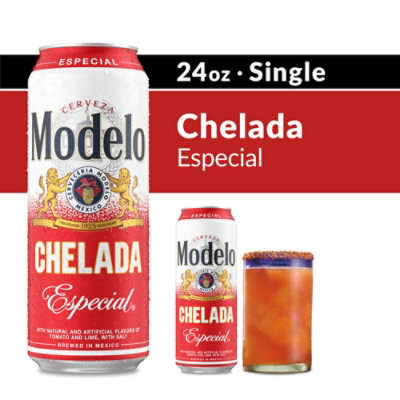 Modelo Chelada Especial Mexican Import Flavored Beer 3.5% ABV Can - 24 Fl. Oz. - Image 1