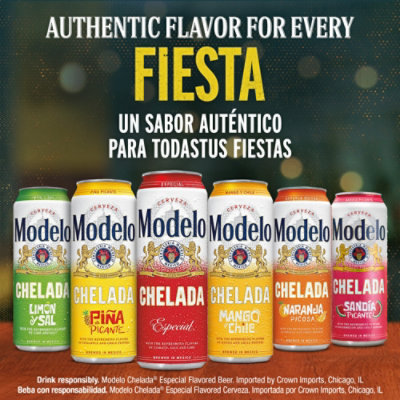 Modelo Chelada Especial Mexican Import Flavored Beer 3.5% ABV Can - 24 Fl. Oz. - Image 5