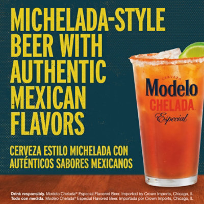 Modelo Chelada Especial Mexican Import Flavored Beer 3.5% ABV Can - 24 Fl. Oz. - Image 3