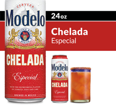 Modelo Chelada Especial Mexican Import Flavored Beer 3.5% ABV - 24 Fl. Oz.
